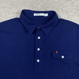 Criquet Navy Blue Polo Shirt with Small Red Logo